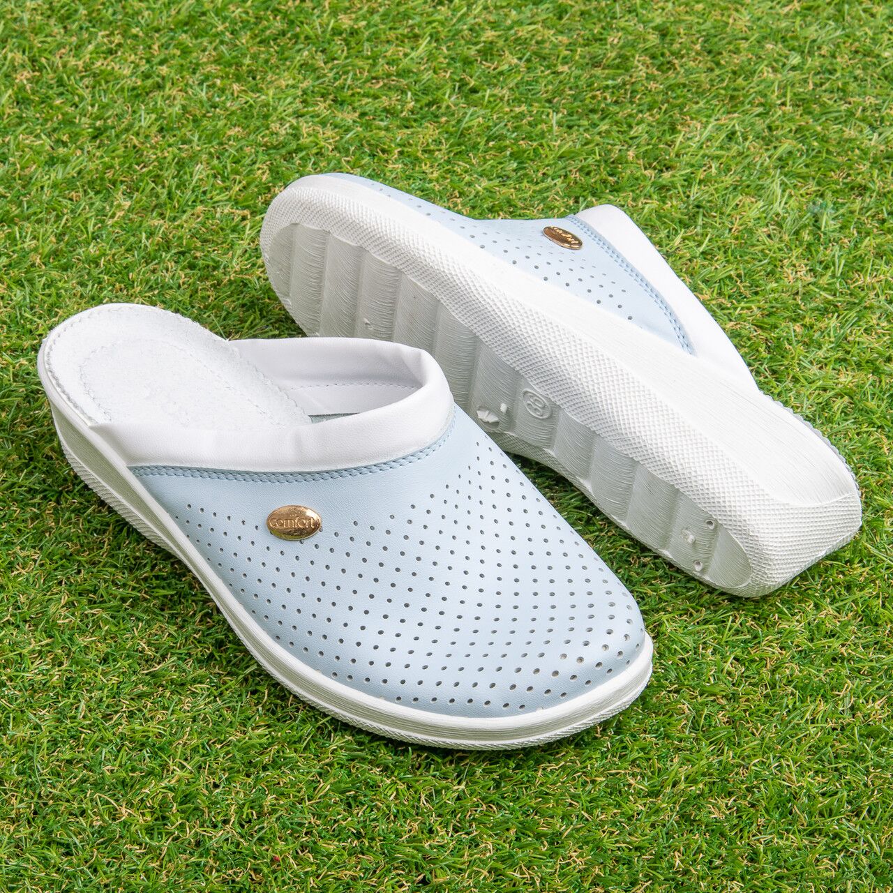 Saboti medicali piele “Tellus” 51-08/06 Albastru - imagine 1