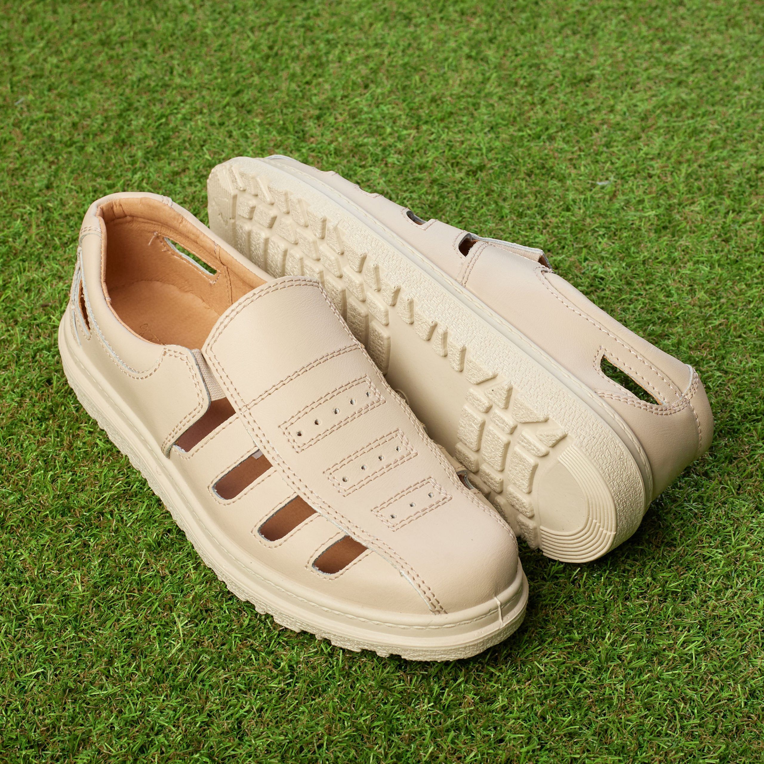 01 (0) Sandale barbati Tellus 05-14, Bej - imagine 1