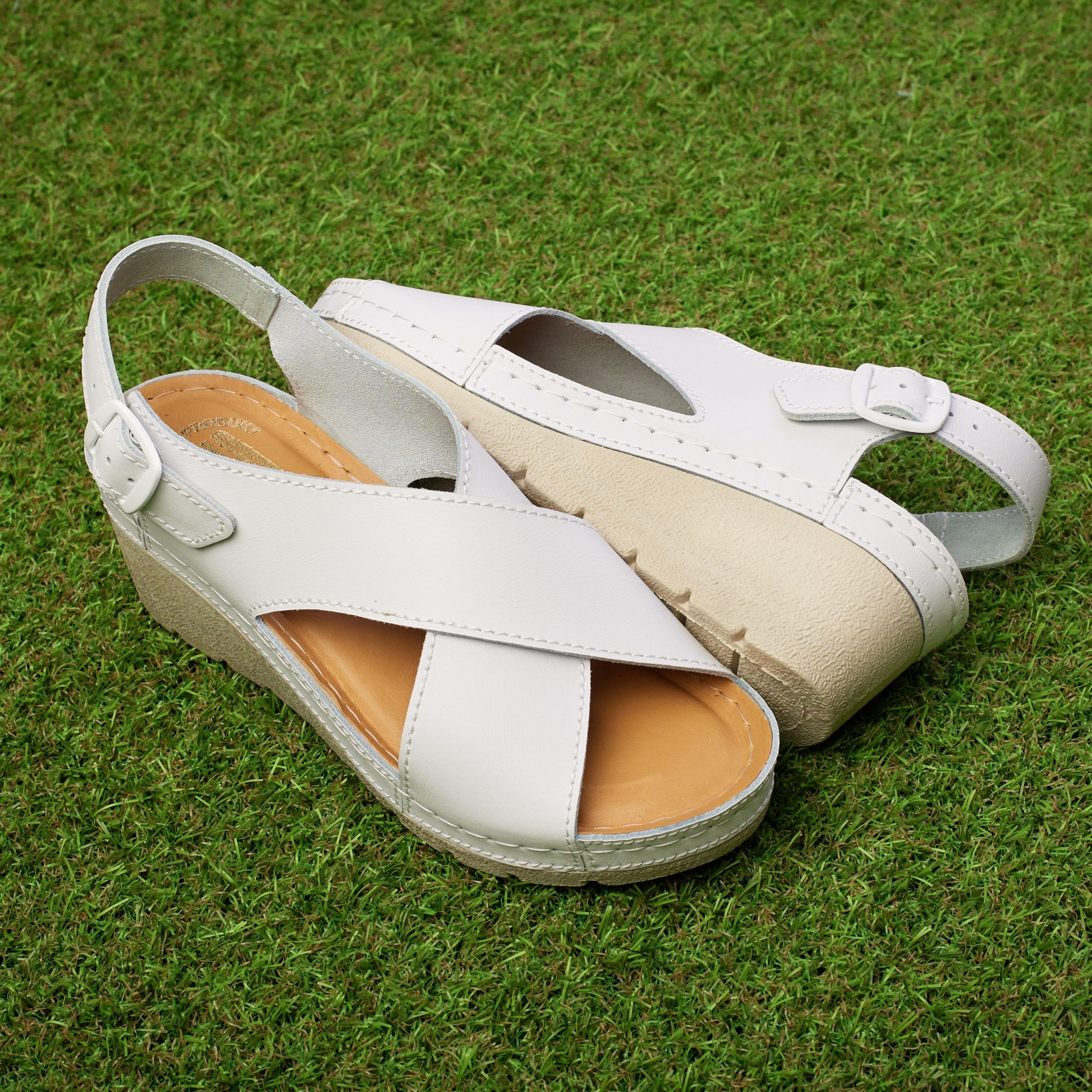 04 (0) Sandale piele dama "Tellus" 27-03, Alb - imagine 1