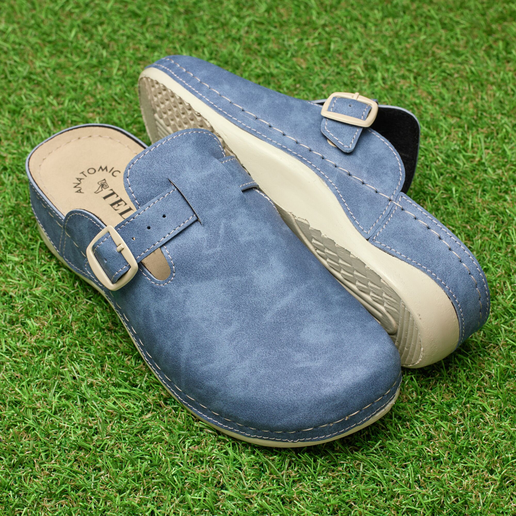 04 (1) Saboti dama „Tellus” 25-19, Denim - imagine 1