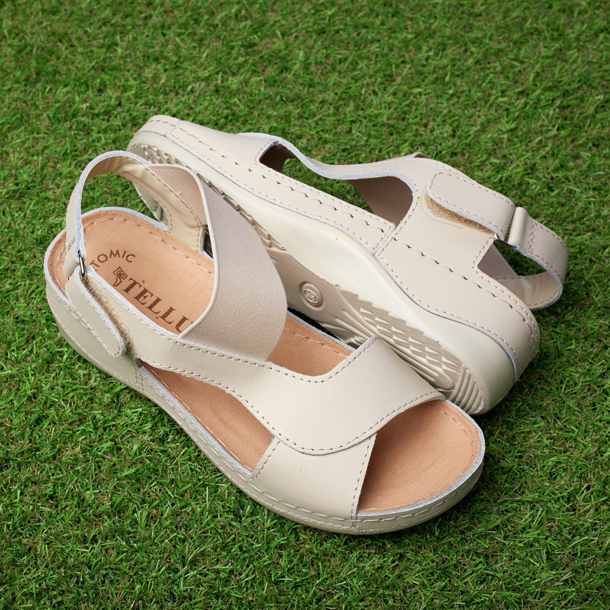 Sandale piele dama "Tellus" 25-04, Bej - imagine 1