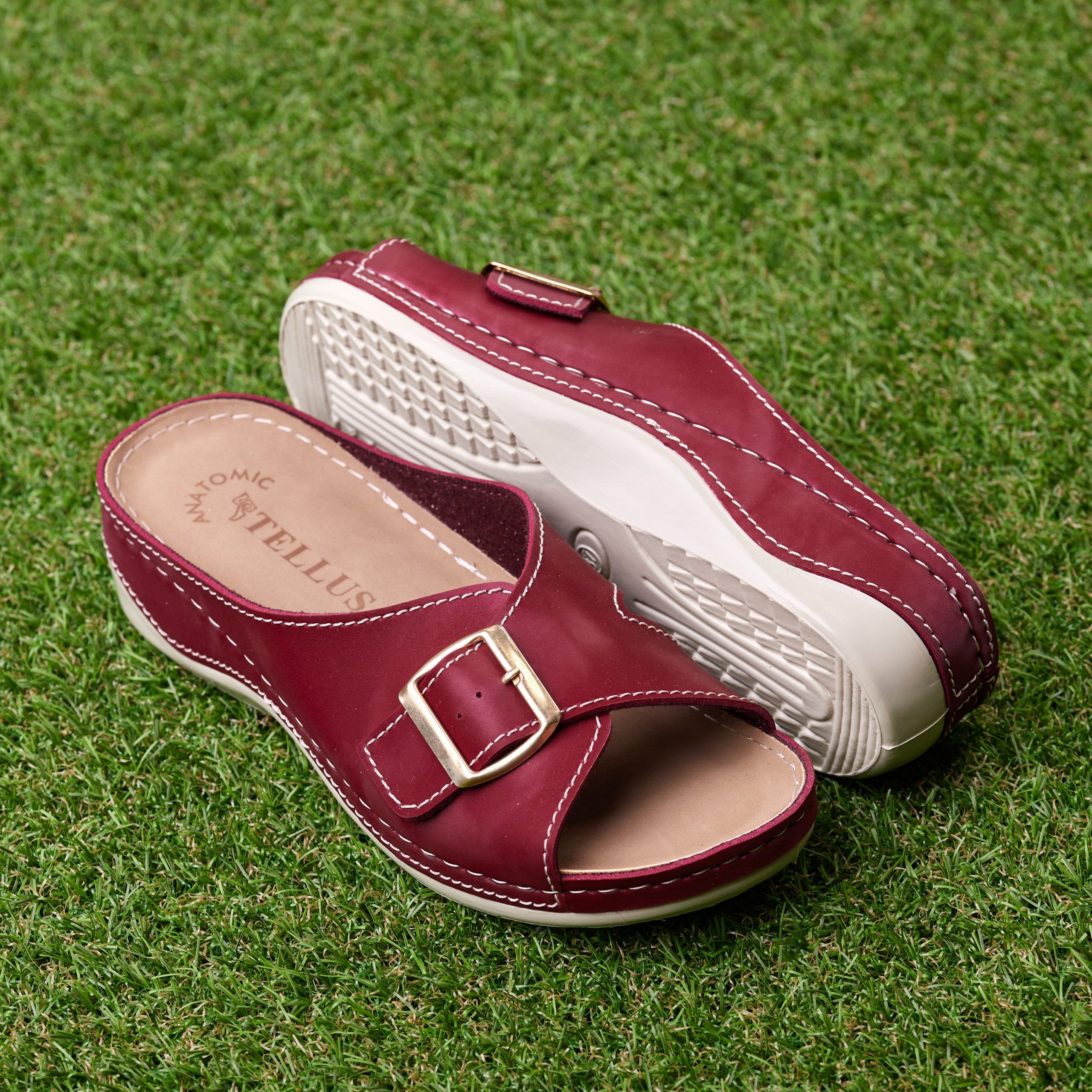 Papuci dama "Tellus" 25-21, Bordo - imagine 1