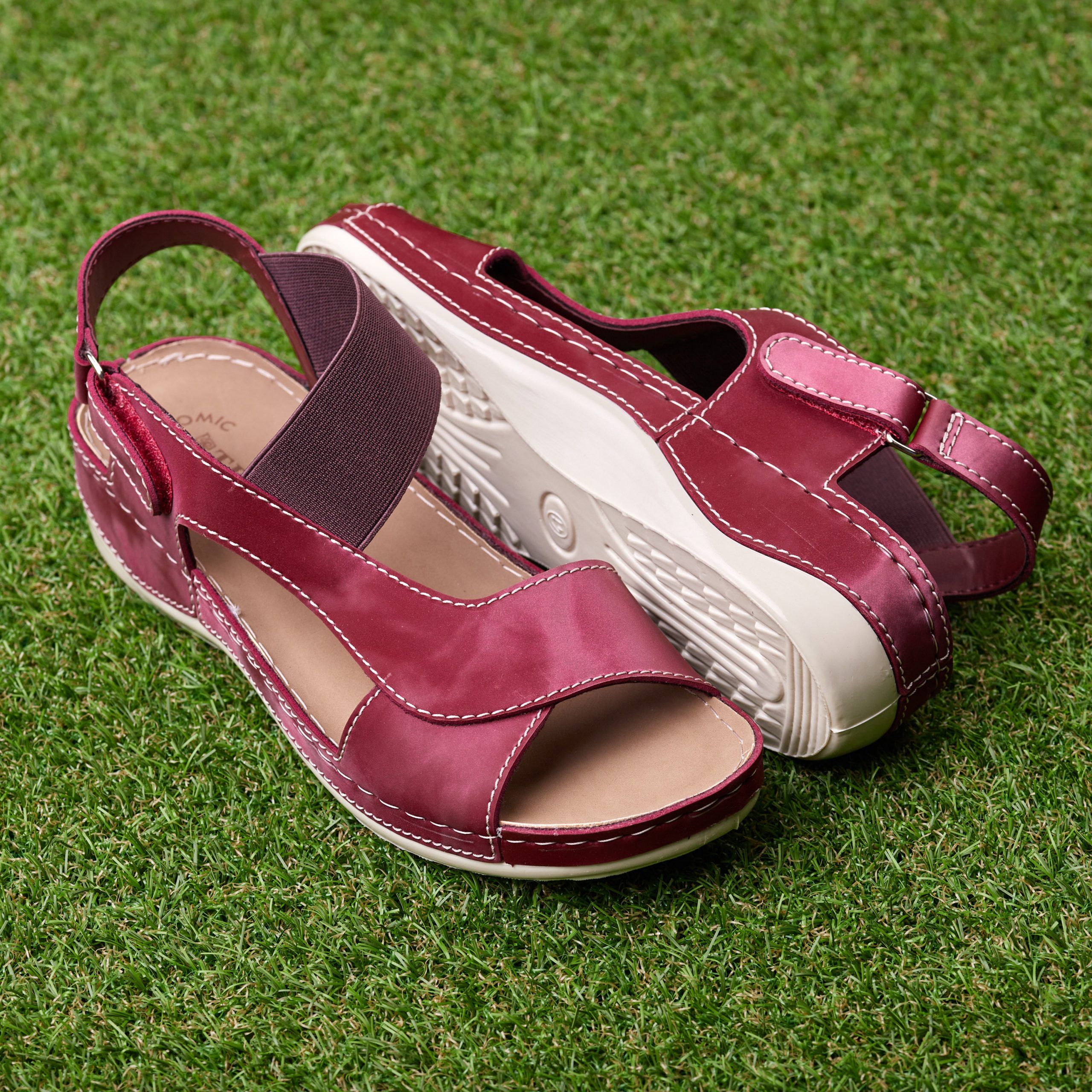 Sandale dama "Tellus" 25-24, Bordo - imagine 1