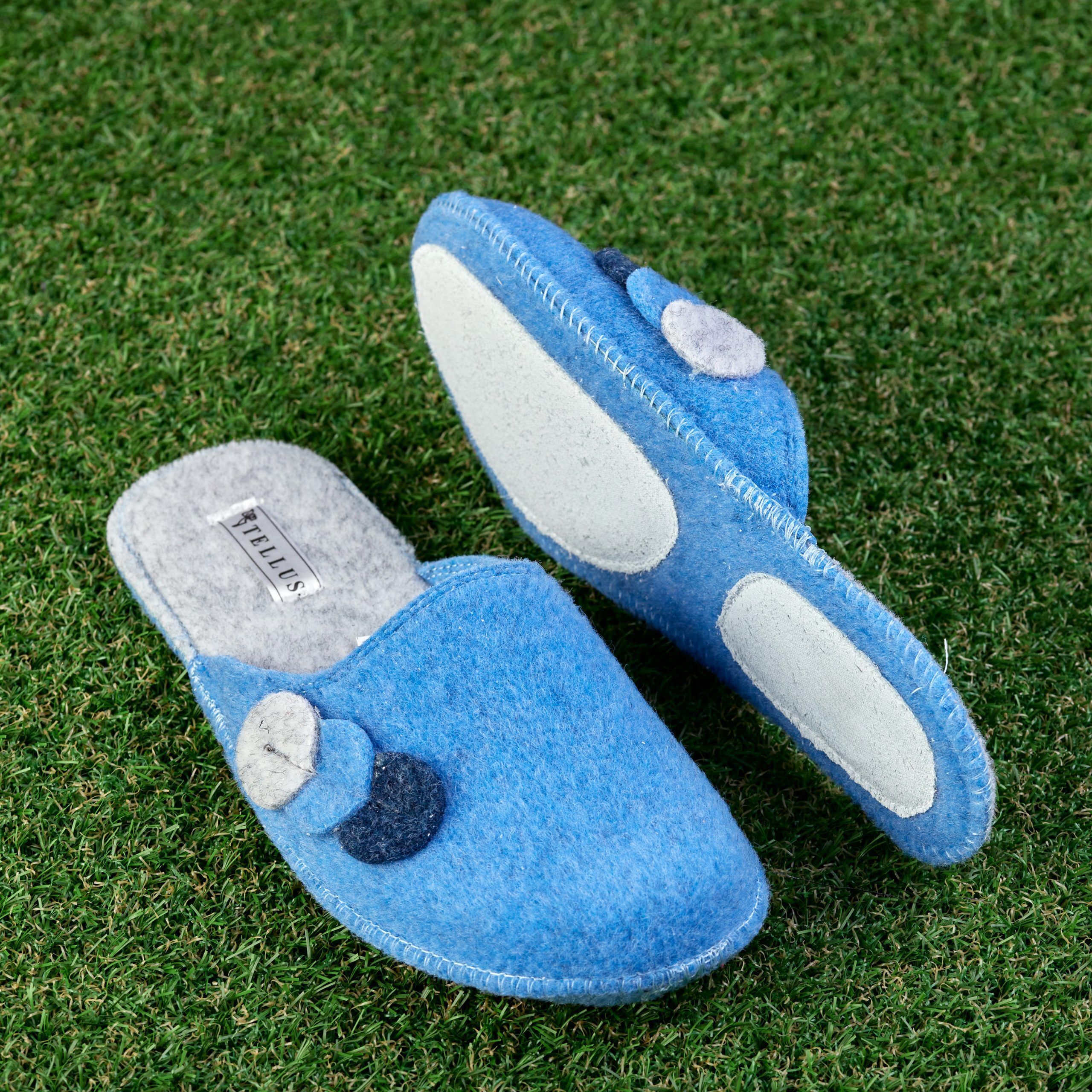Papuci de casă "TELLUS" 0028, Albastru - imagine 1