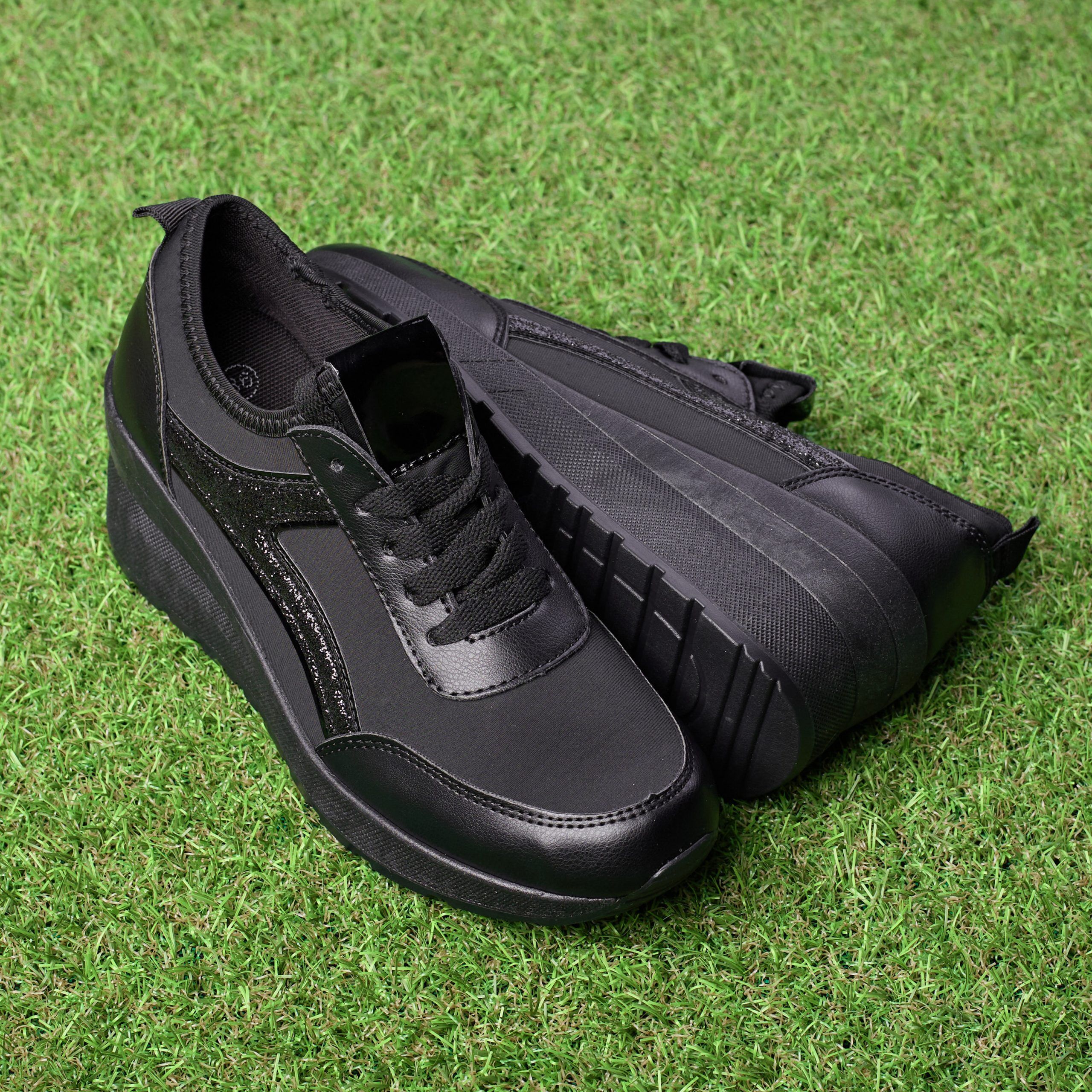 Pantofi sport dama, J-156, Negru - imagine 1