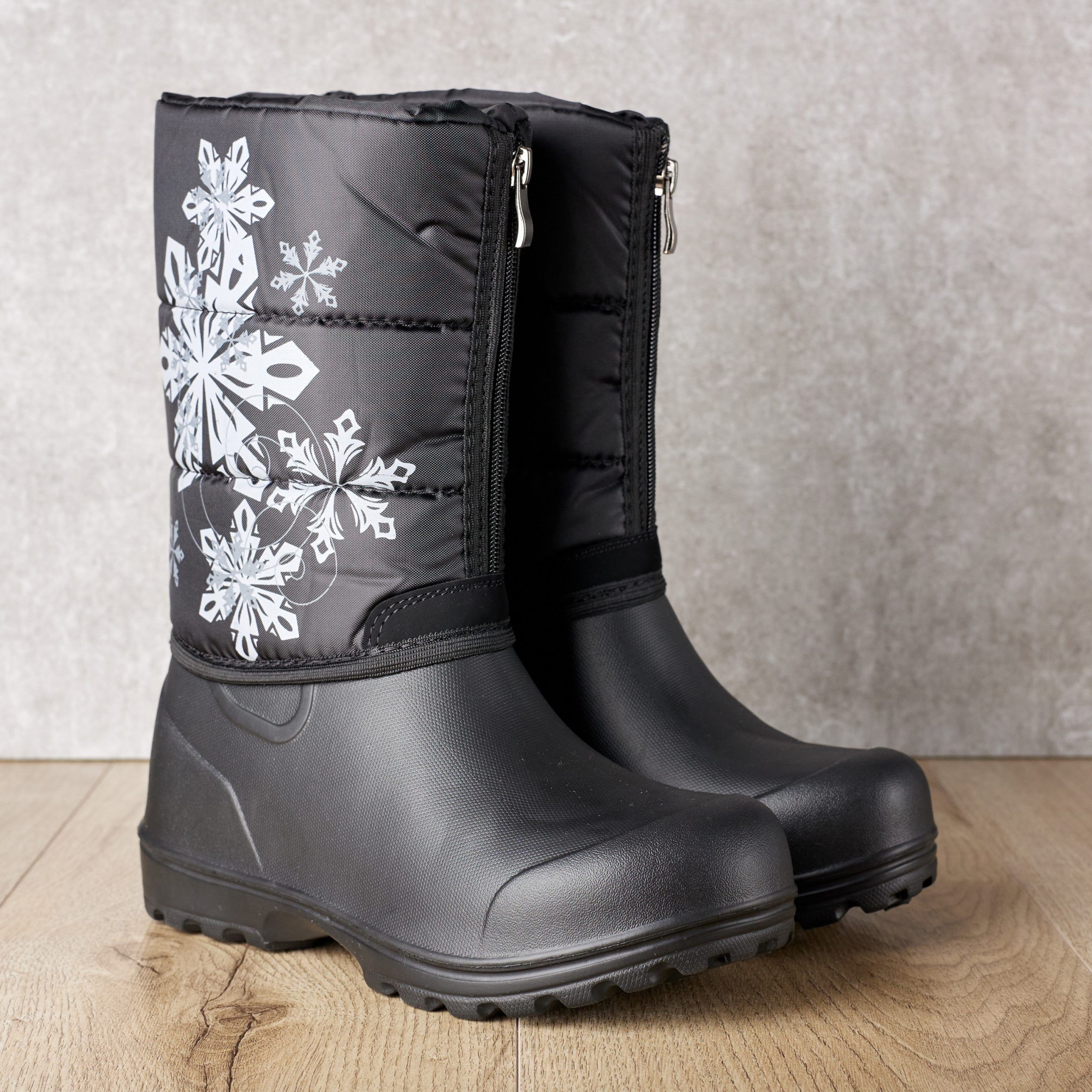 Cizme spuma imblaniti dama M106/4, Negru - imagine 1