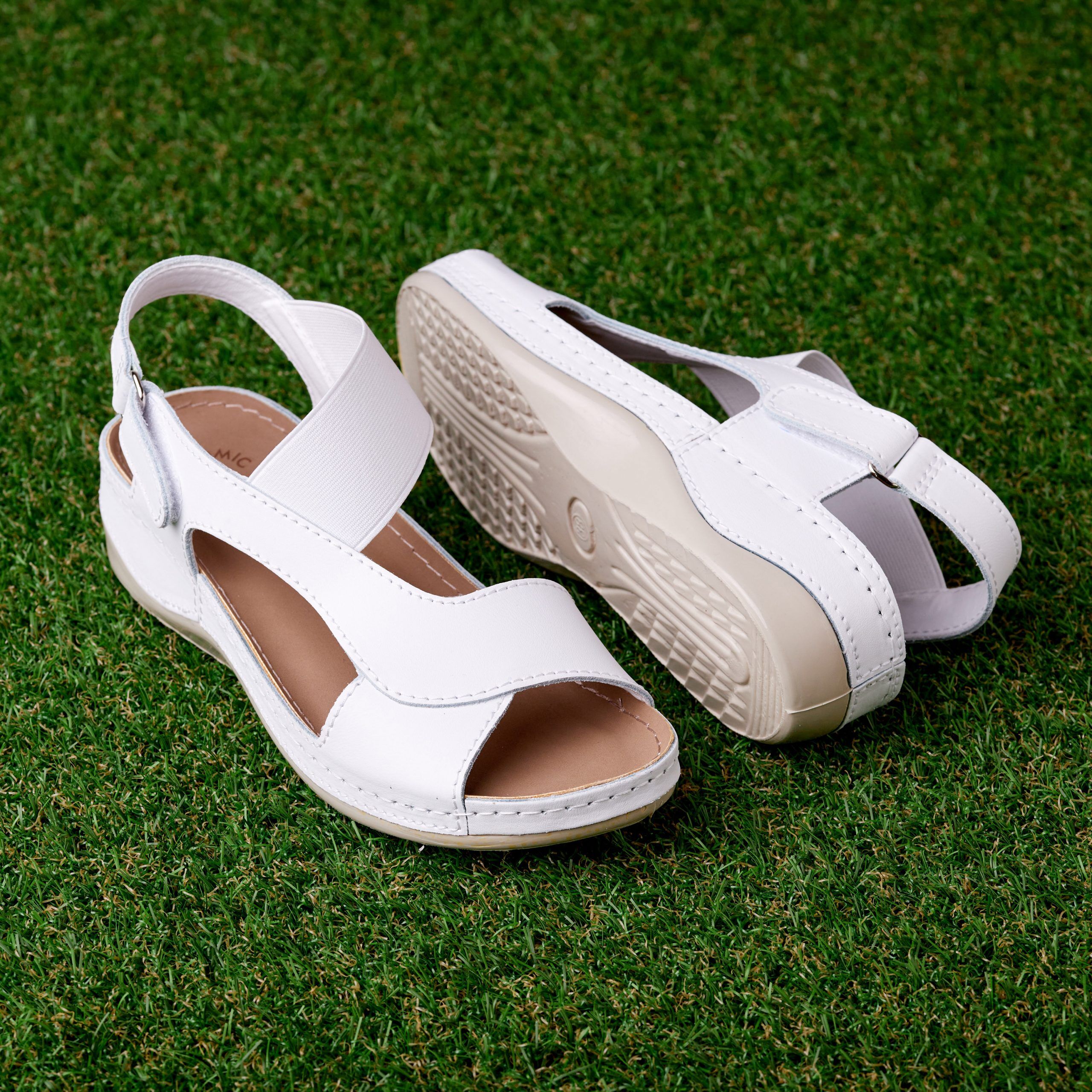 Sandale piele dama "Tellus" 25-04, Alb - imagine 1