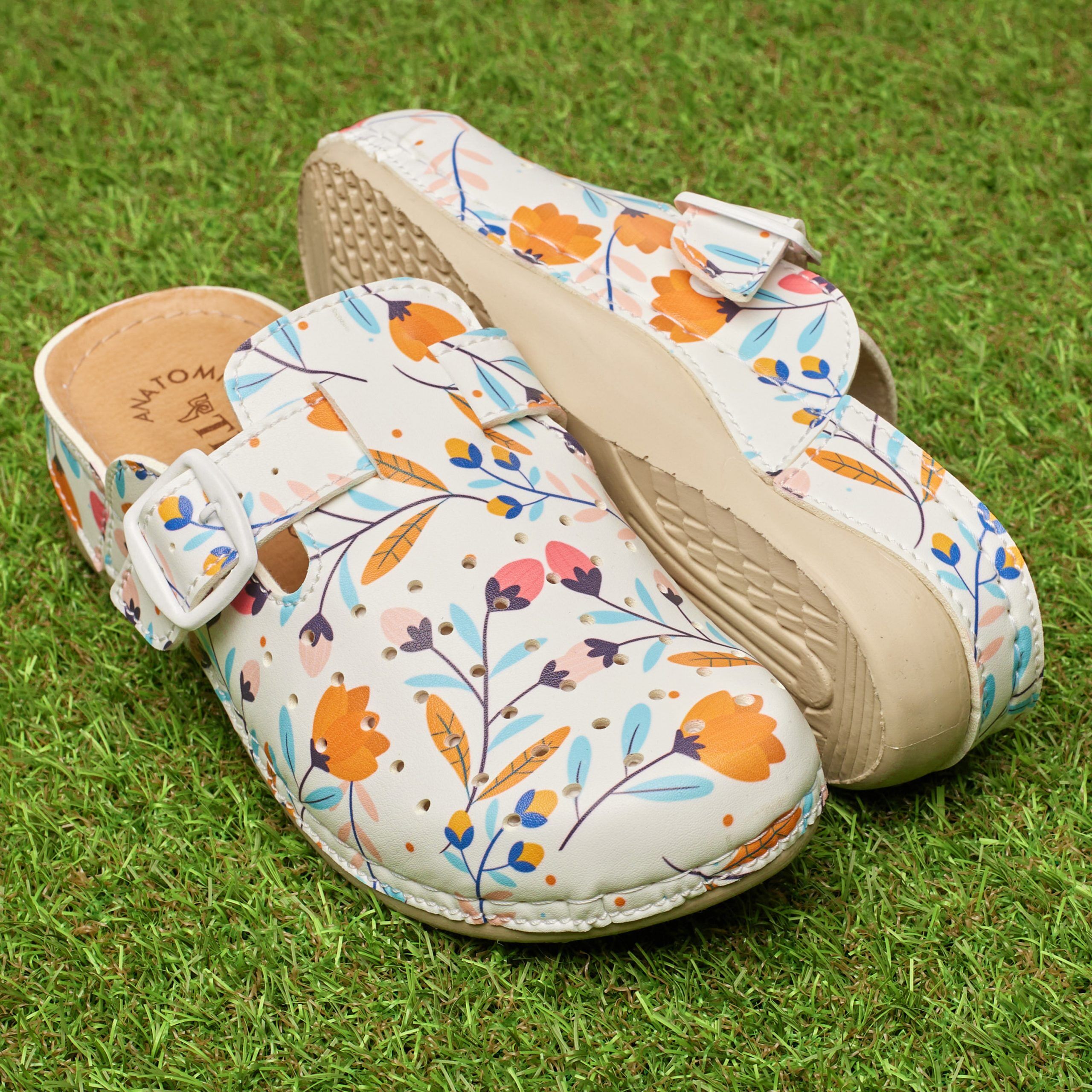 Saboti medicali dama "Tellus" 25-19, Flori de toamna - imagine 1