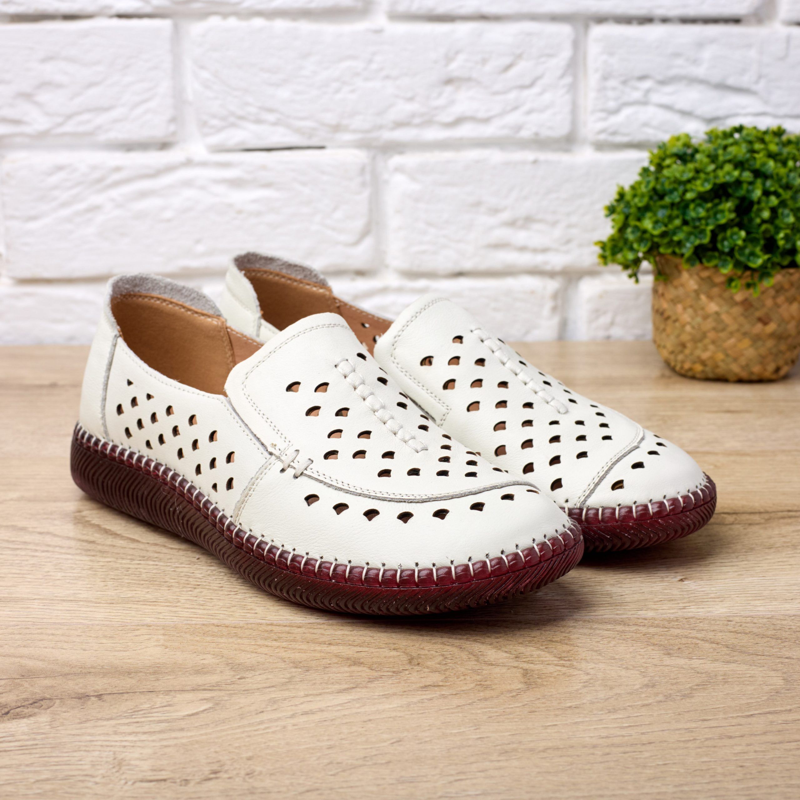 Pantofi piele dama  W043213, Bej deschis - imagine 1