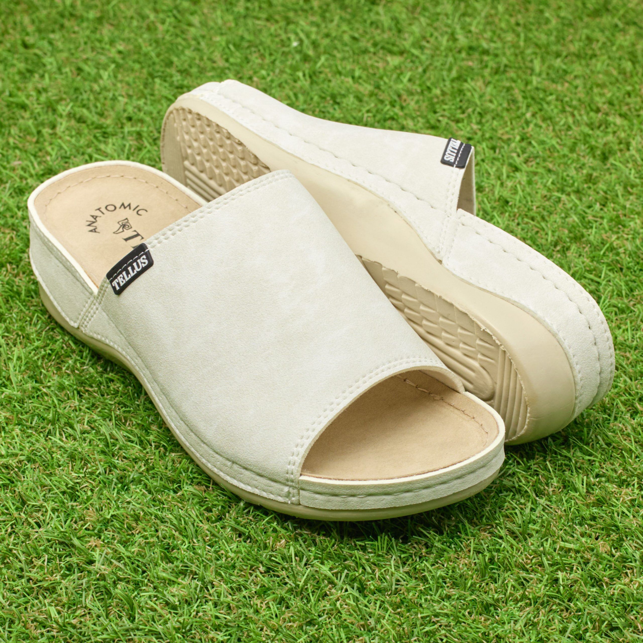 Papuci dama "Tellus" 25-51/1, Alb - imagine 1