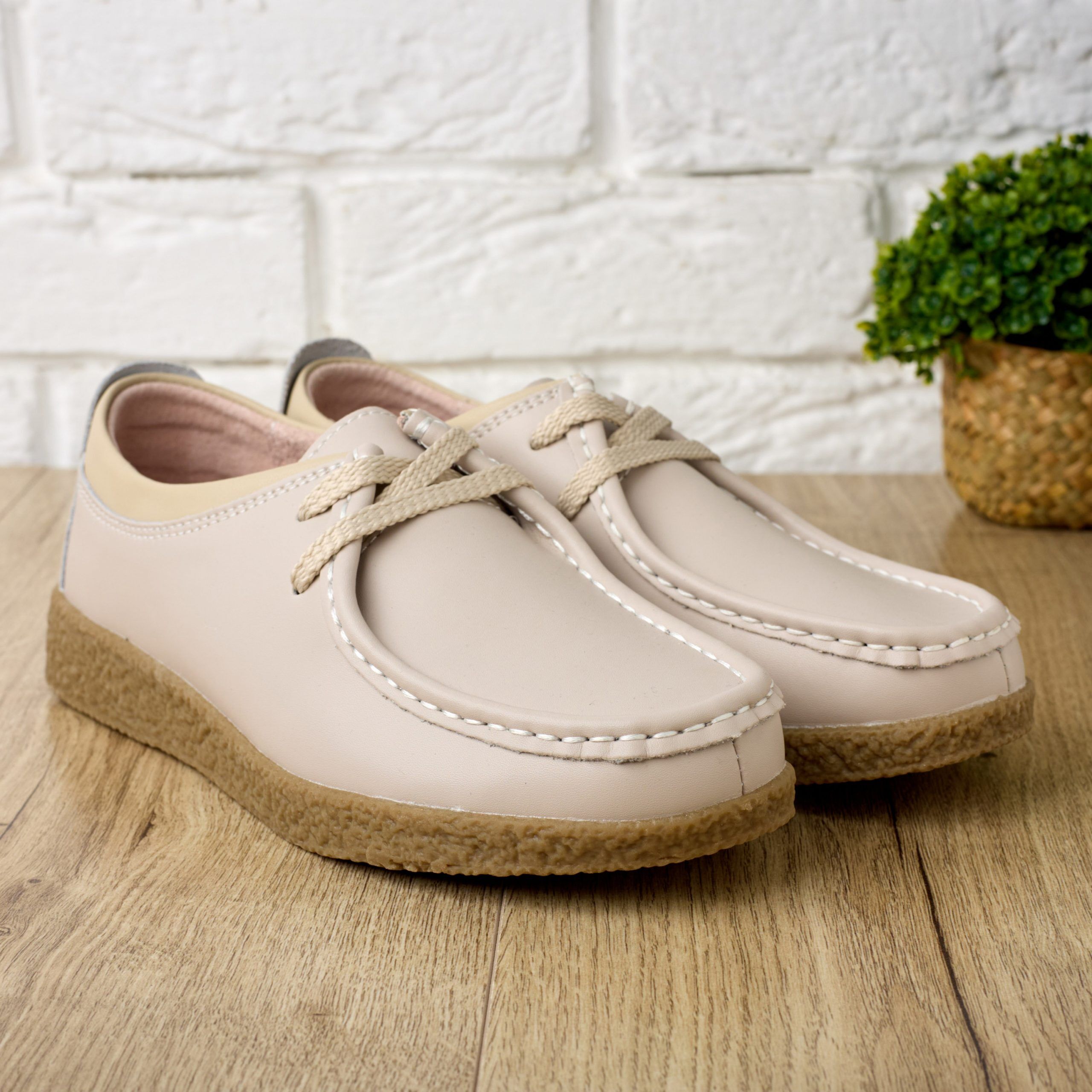 Pantofi piele  dama 186064, Bej - imagine 1