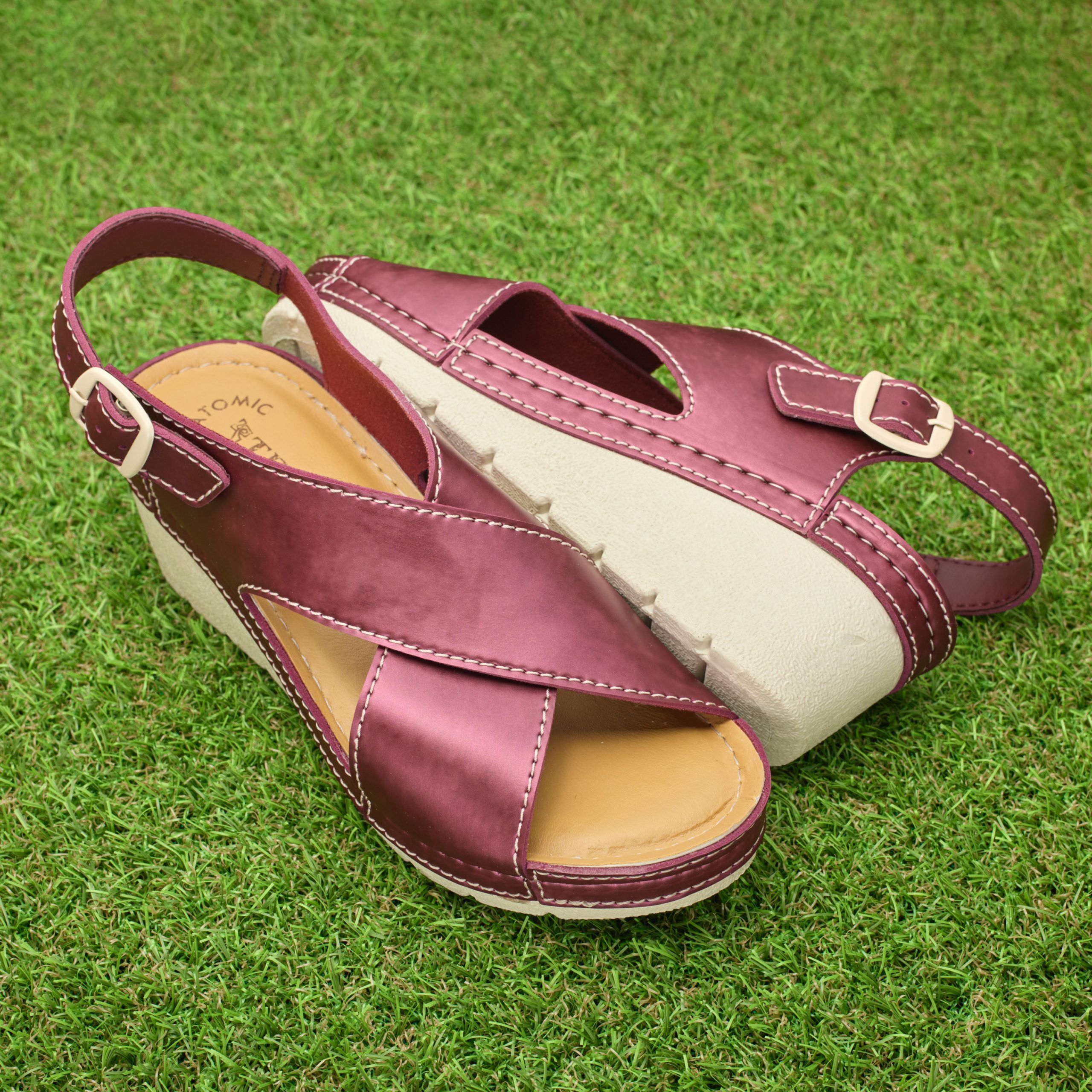 Sandale dama "Tellus" 27-23, Bordo - imagine 1