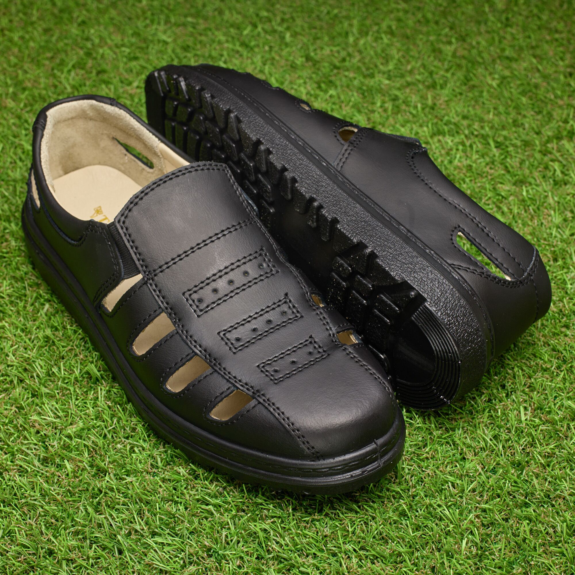 Sandale barbati Tellus 05-14, Negru - imagine 1