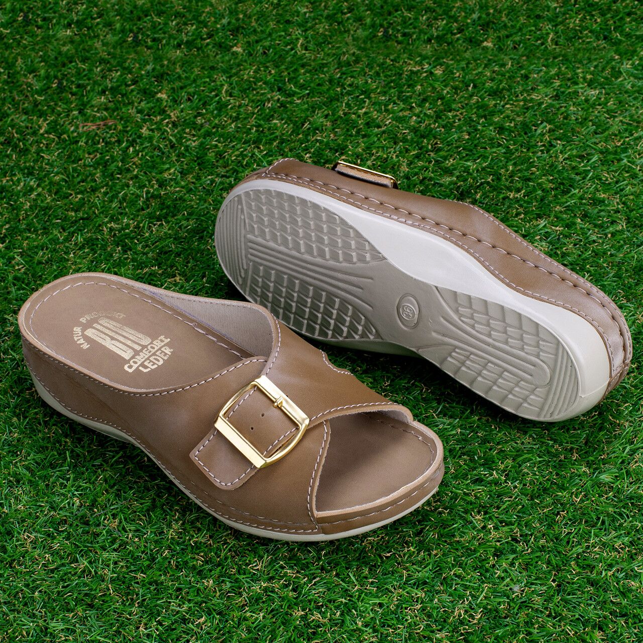 Papuci dama "Tellus" 25-21, Maro - imagine 1