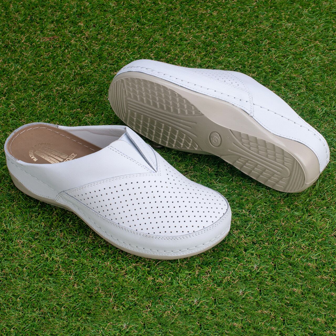 saboti medicali piele Saboti medicali piele dama albi