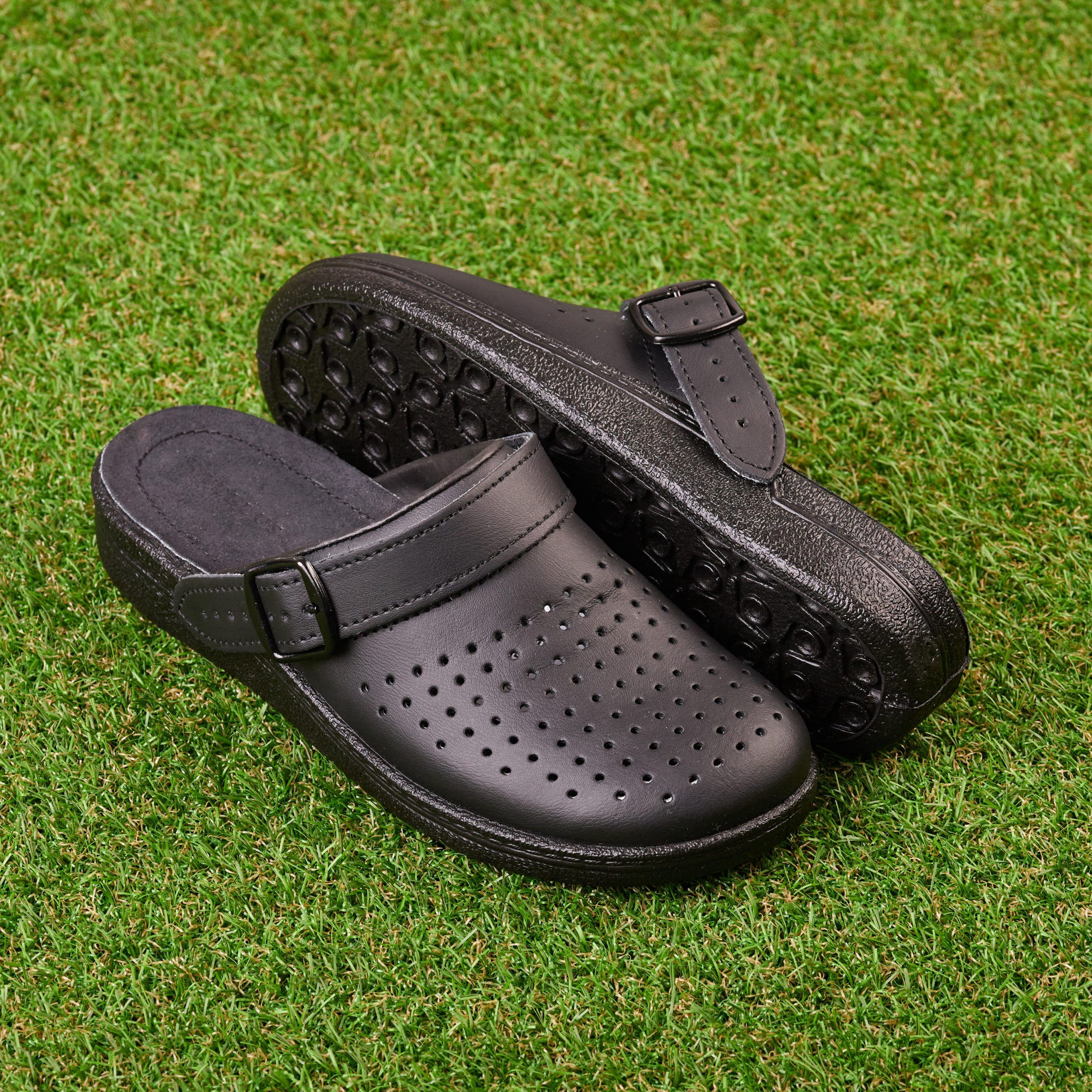 Saboti medicali piele “Tellus” 04-04, Negru - imagine 1