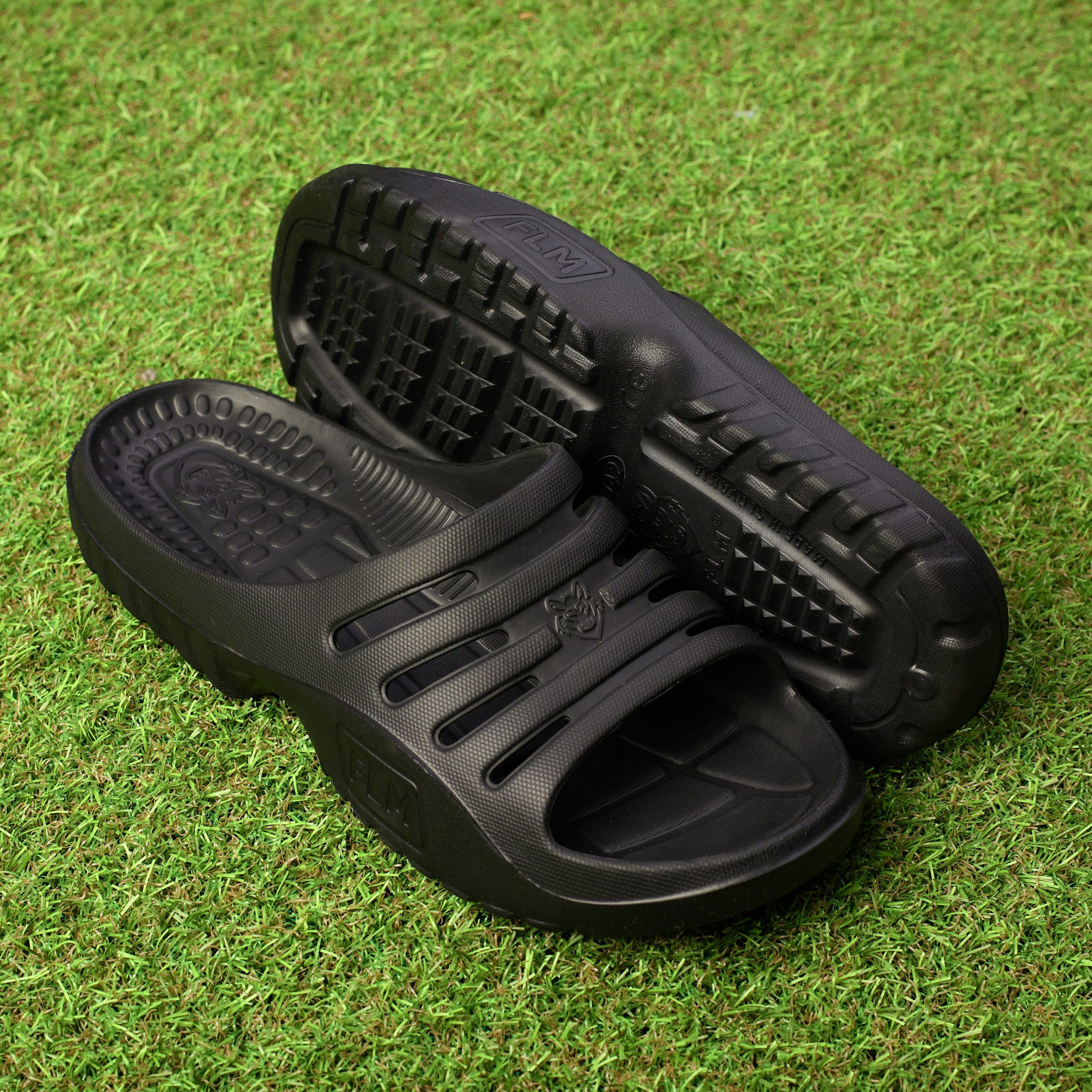 Papuci barbati F9006, Negru - imagine 1