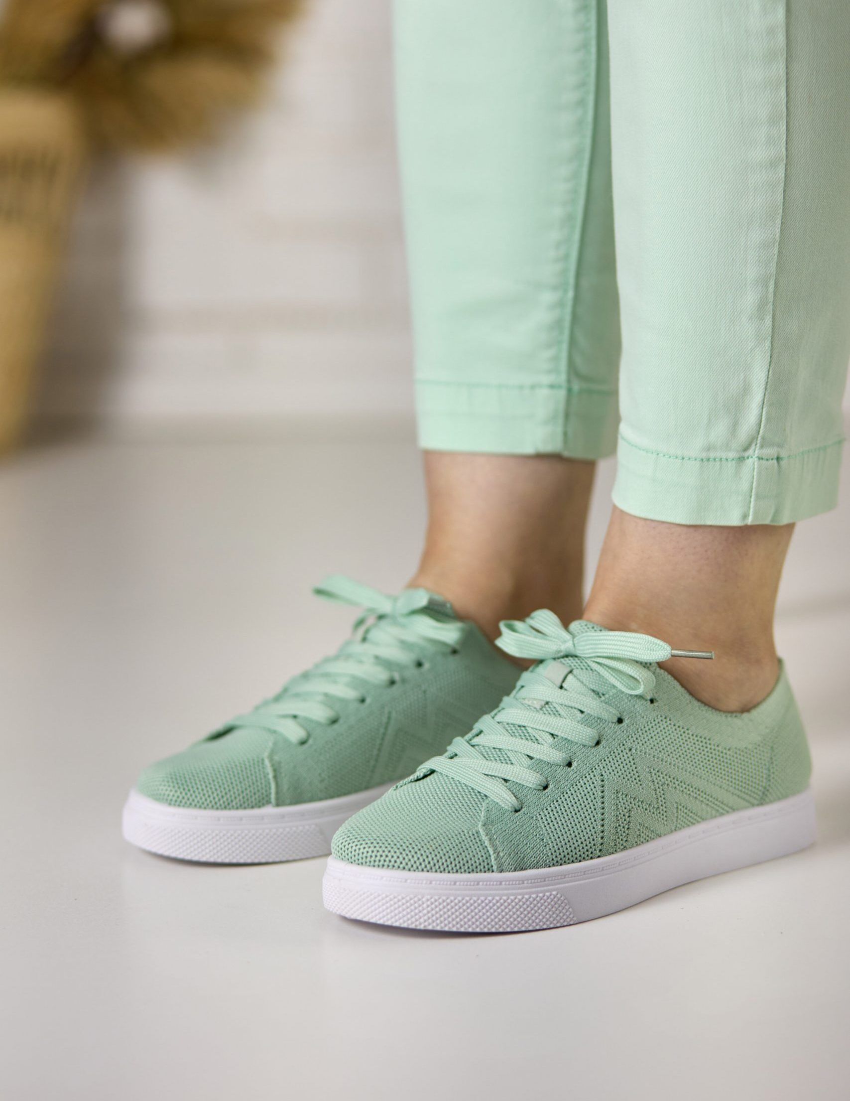 Pantofi sport dama W138584, Verde - imagine 1