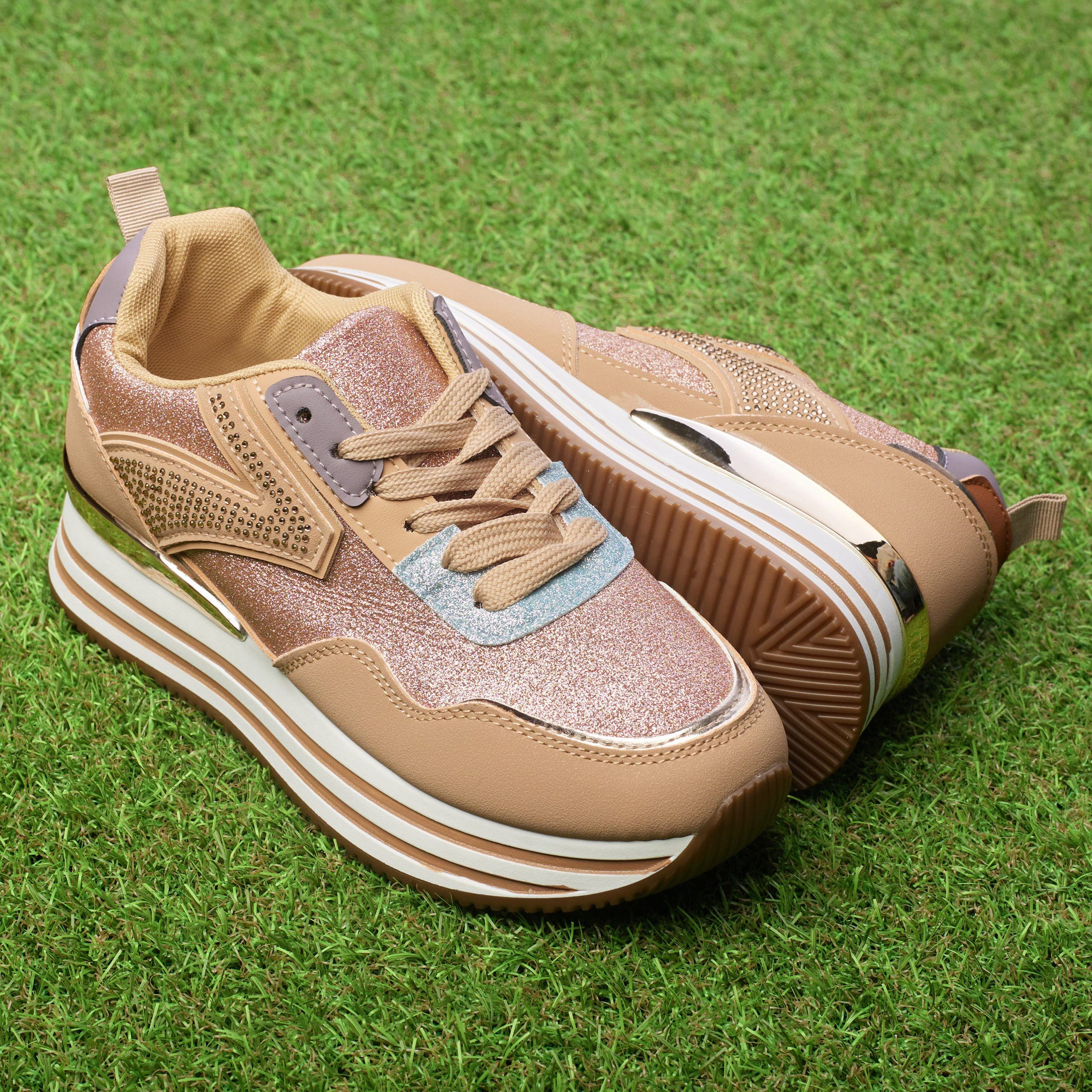 Pantofi sport dama 9139, Bej - imagine 1