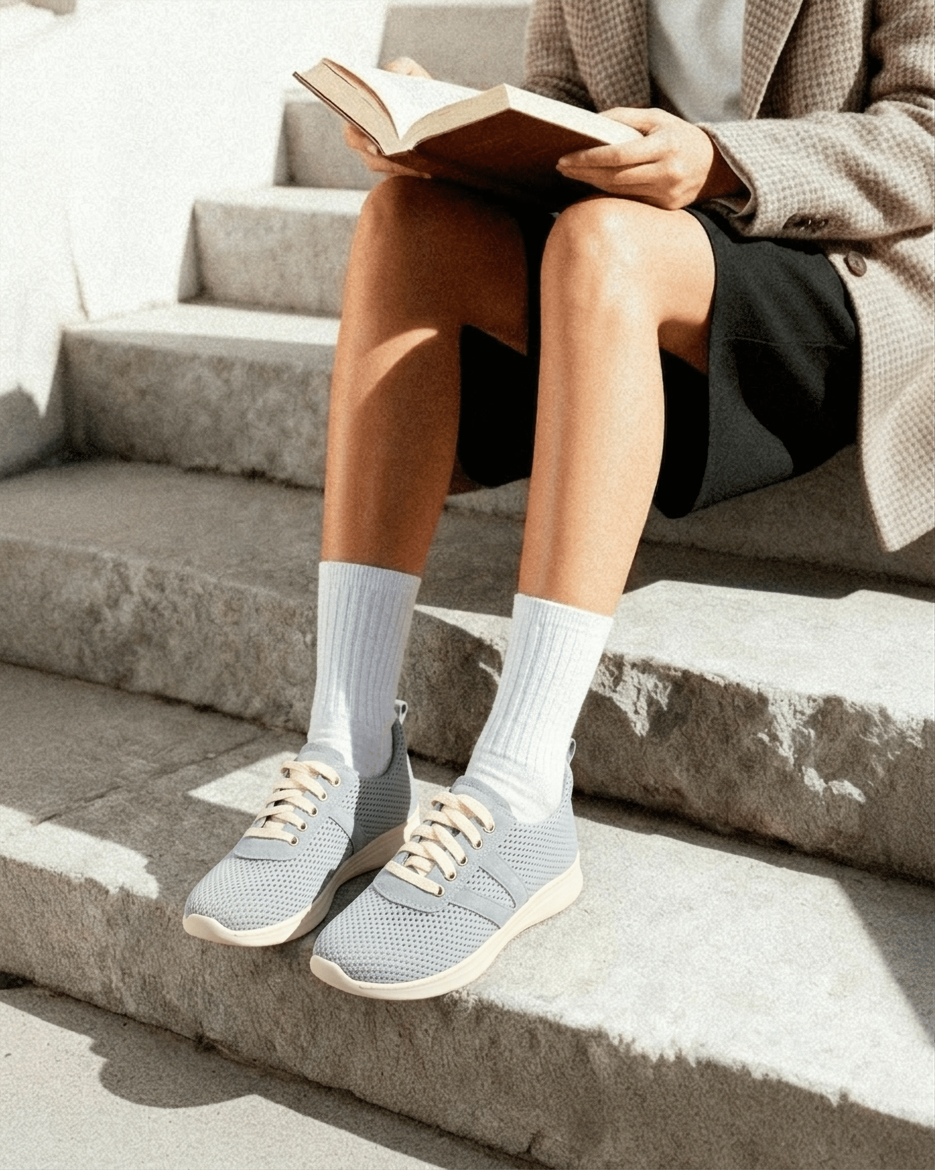 Pantofi sport Tellus 33-21, Gri deschis - imagine 1