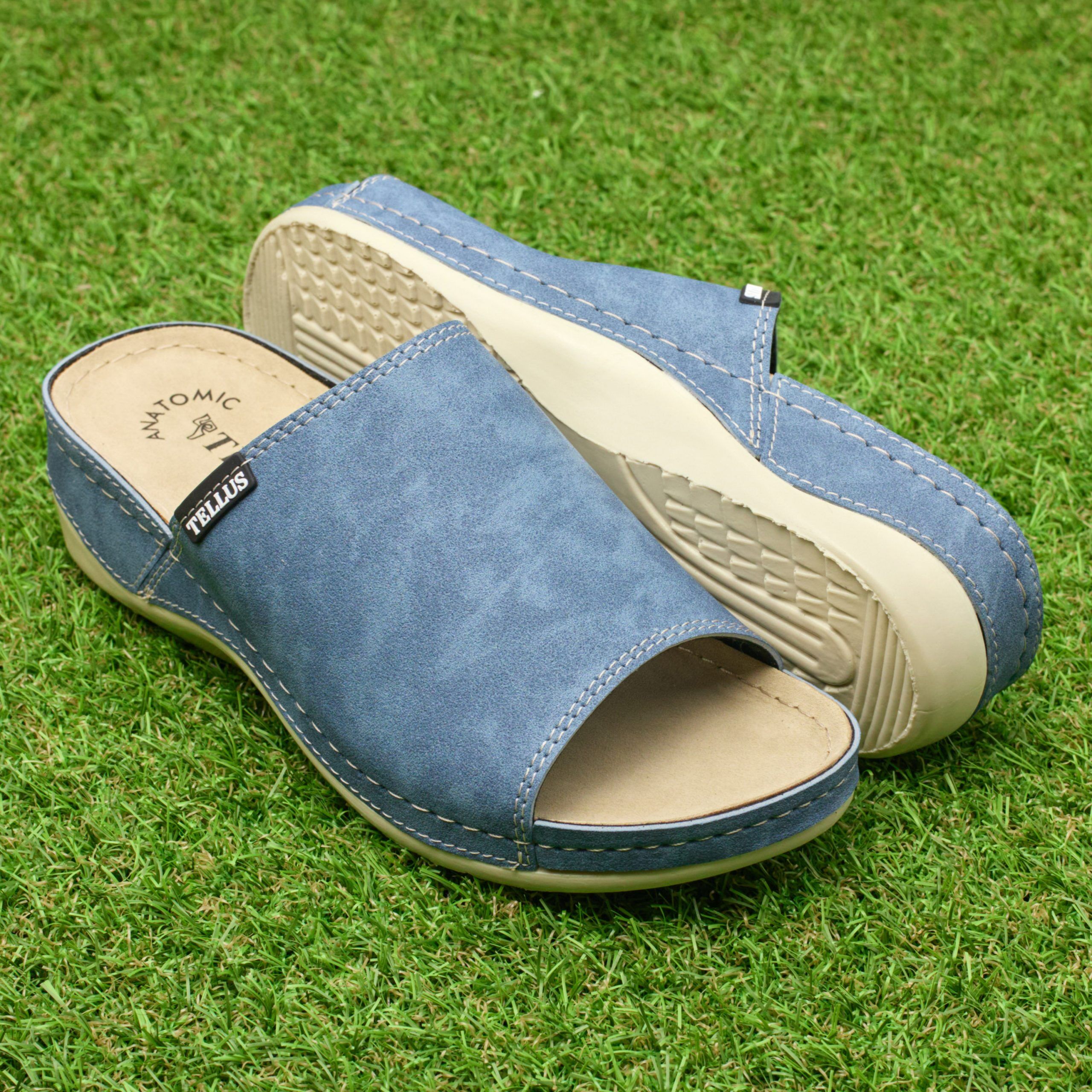 Papuci dama "Tellus" 25-51/1, Denim - imagine 1