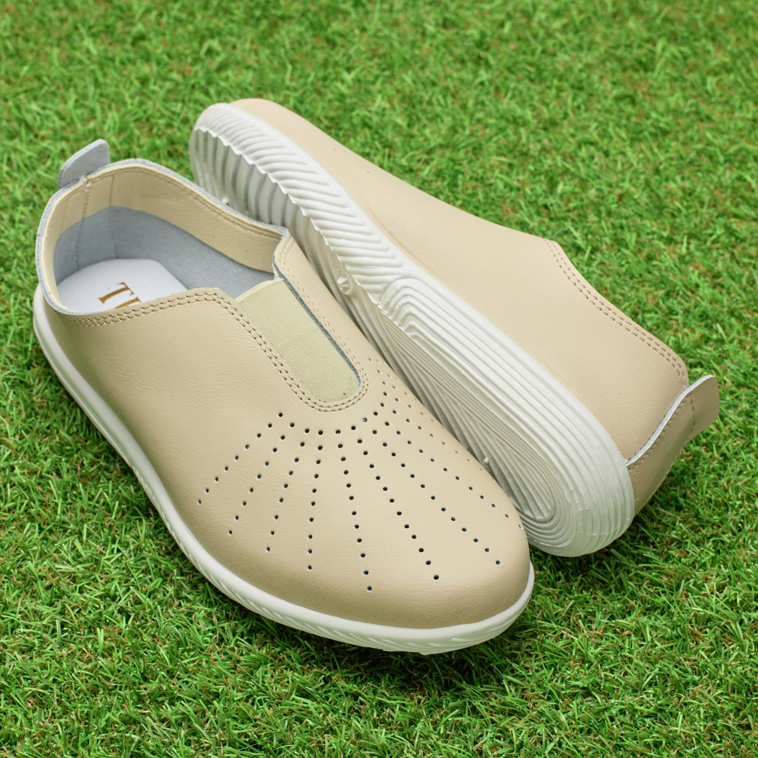 Pantofi sport piele Tellus 72-06, Bej - imagine 1