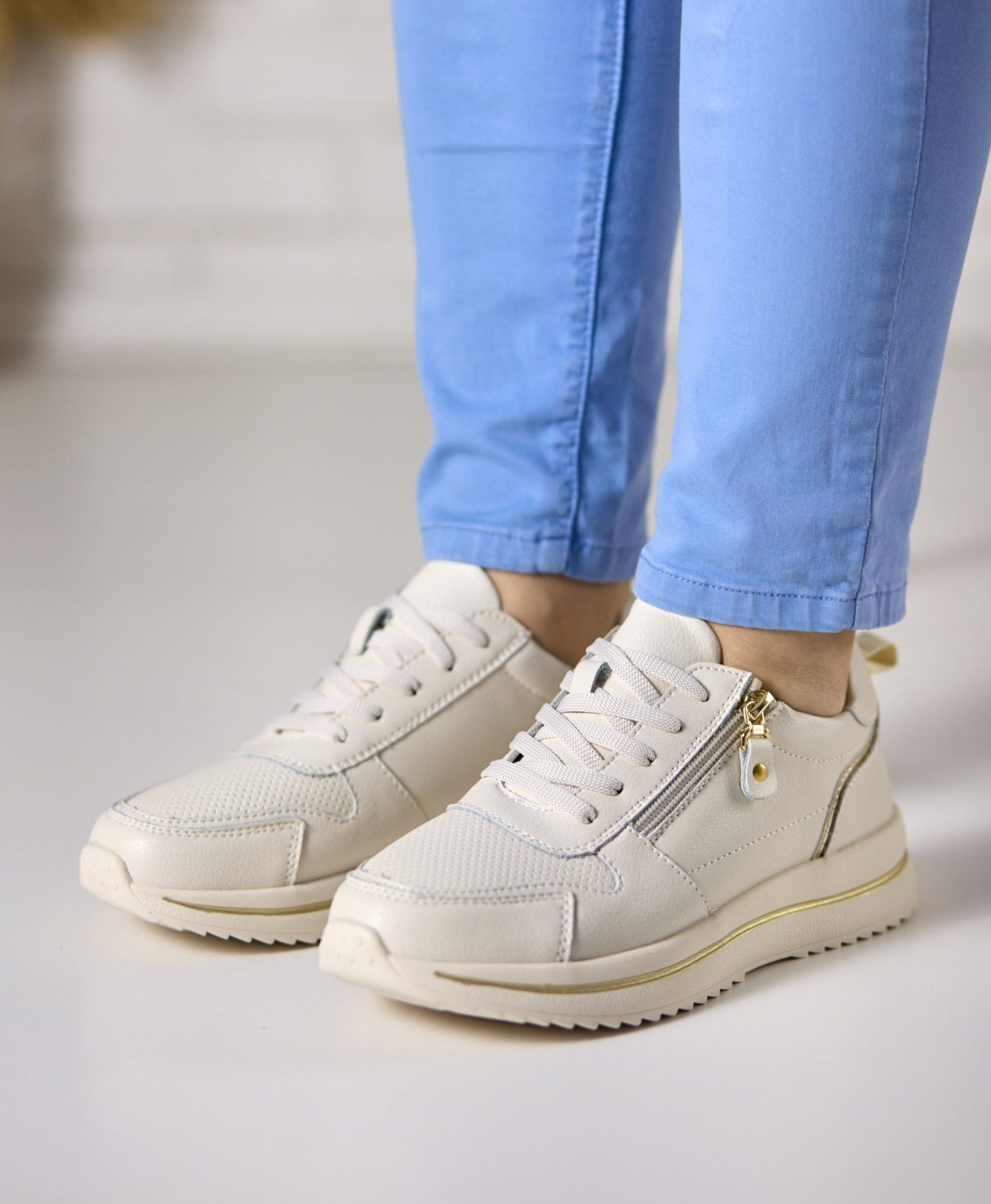 Pantofi piele dama FJ302-3, Bej - imagine 1