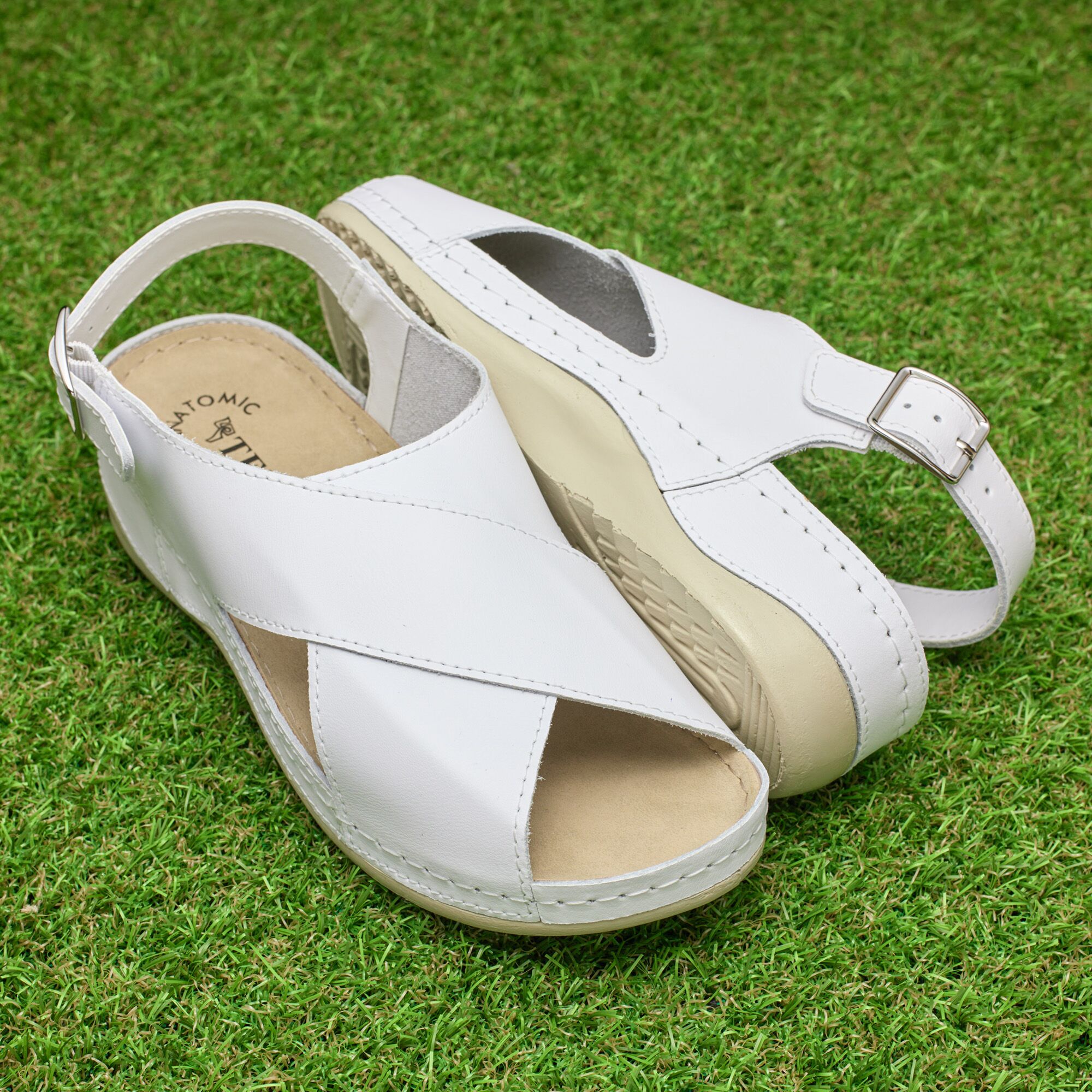 Sandale piele Tellus 25-060,Alb - imagine 1