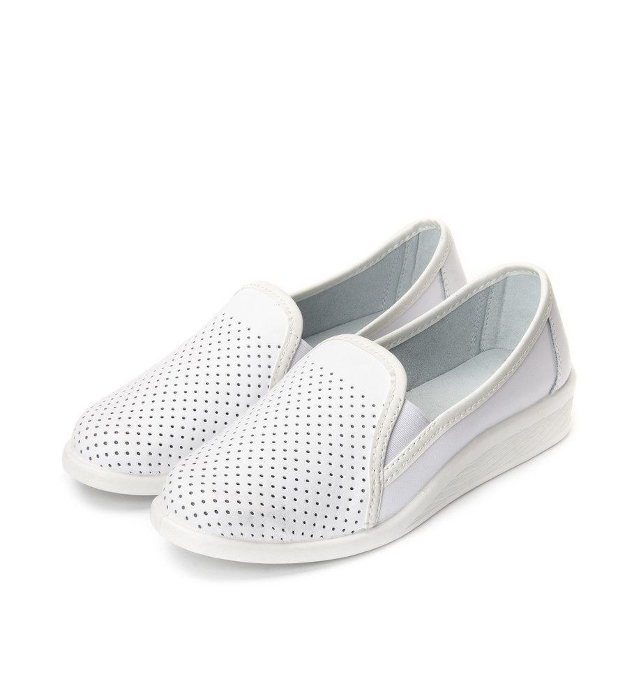 Pantofi piele “Tellus” 55-01, Alb - imagine 1